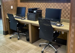 Our business center is open 24/7 and features, scanning, printing, and faxing capabilities. Also, use your own laptop at our convenient charging station. 
